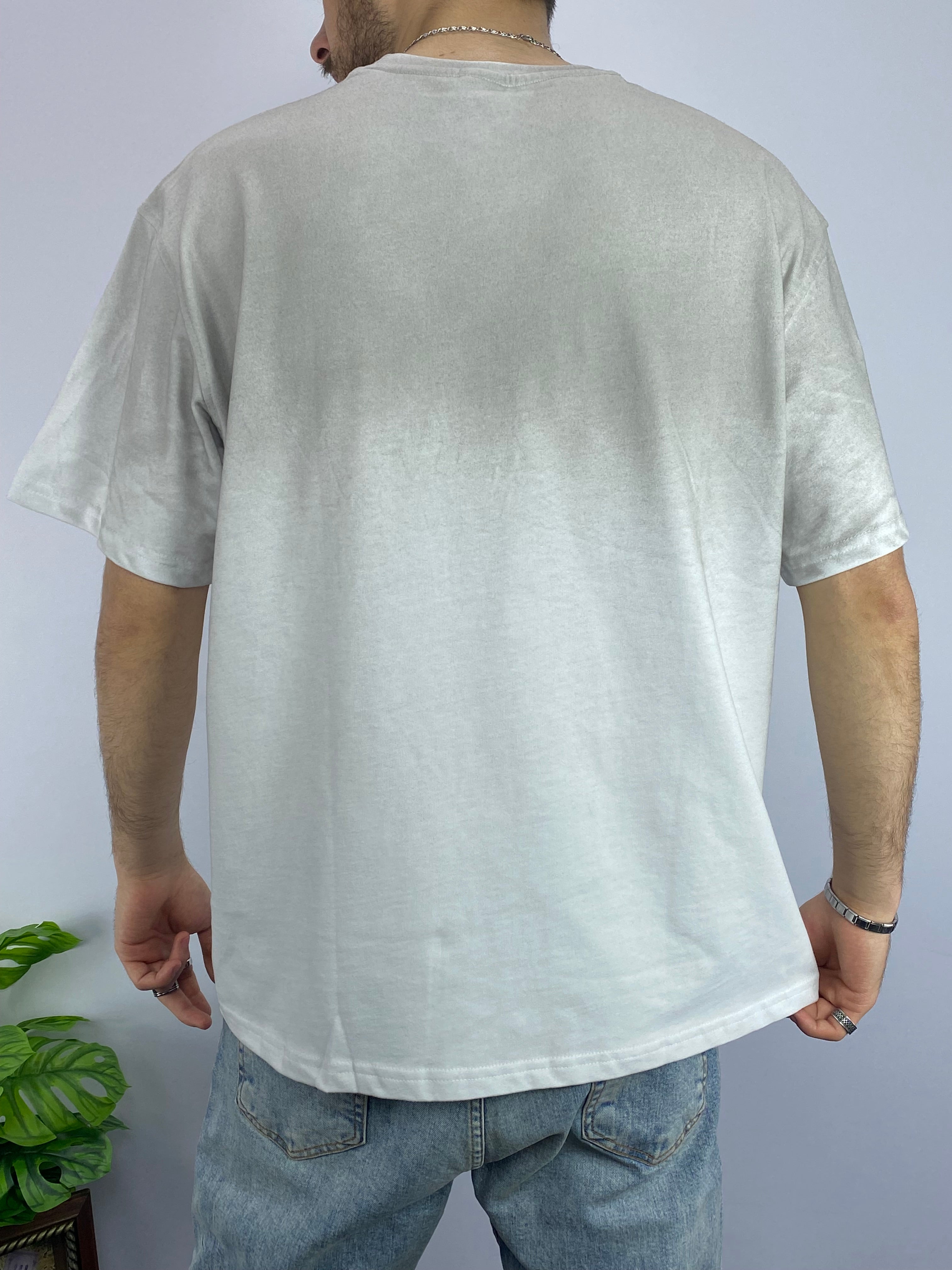 Taş Gri Yıkamalı Kumaş Oversize T-shirt